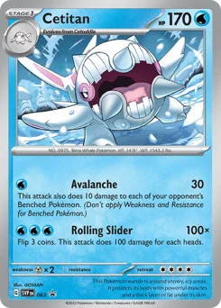 Cetitan Pokemon card from Scarlet & Violet Black Star Promos, card number 63