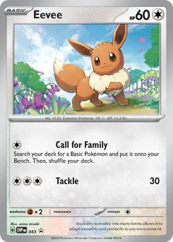 Eevee Pokemon card from Scarlet & Violet Black Star Promos, card number 43