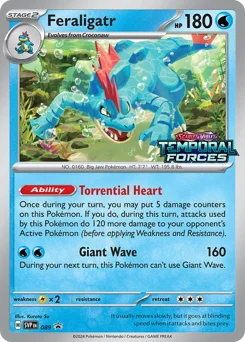 Feraligatr Pokemon card from Scarlet & Violet Black Star Promos, card number 89