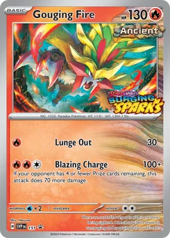 Gouging Fire Pokemon card from Scarlet & Violet Black Star Promos, card number 151