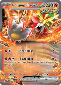 Gouging Fire ex Pokemon card from Scarlet & Violet Black Star Promos, card number 144