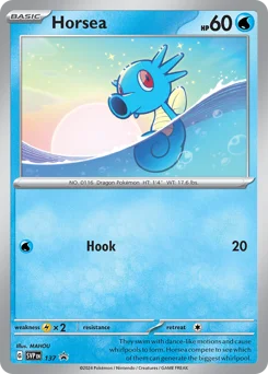 Horsea Pokemon card from Scarlet & Violet Black Star Promos, card number 137