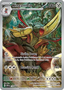 Kingambit Pokemon card from Scarlet & Violet Black Star Promos, card number 130