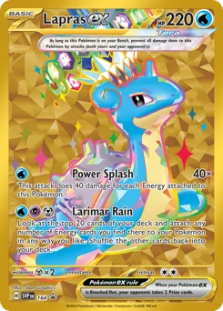 Lapras ex Pokemon card from Scarlet & Violet Black Star Promos, card number 164