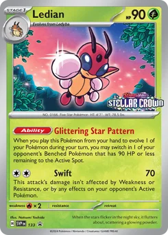 Ledian Pokemon card from Scarlet & Violet Black Star Promos, card number 133