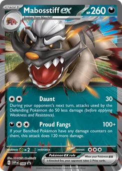 Mabosstiff ex Pokemon card from Scarlet & Violet Black Star Promos, card number 86
