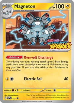 Magneton Pokemon card from Scarlet & Violet Black Star Promos, card number 153