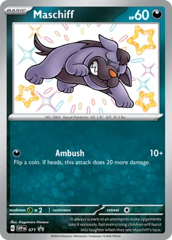 Maschiff Pokemon card from Scarlet & Violet Black Star Promos, card number 71