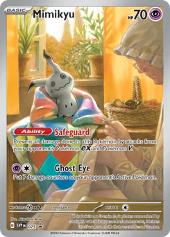 Mimikyu Pokemon card from Scarlet & Violet Black Star Promos, card number 75
