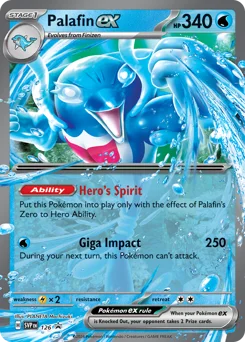Palafin ex Pokemon card from Scarlet & Violet Black Star Promos, card number 126