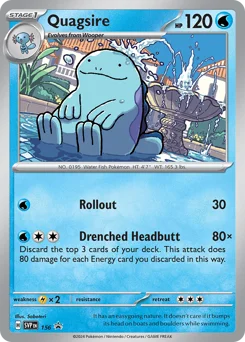 Quagsire Pokemon card from Scarlet & Violet Black Star Promos, card number 156