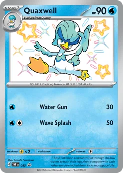 Quaxwell Pokemon card from Scarlet & Violet Black Star Promos, card number 83
