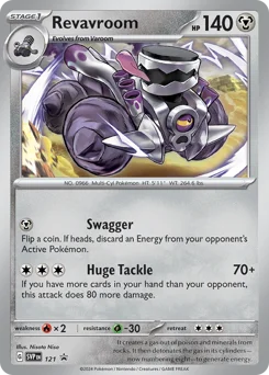 Revavroom Pokemon card from Scarlet & Violet Black Star Promos, card number 121