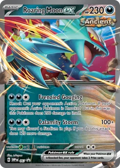 Roaring Moon ex Pokemon card from Scarlet & Violet Black Star Promos, card number 67