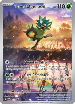 Teal Mask Ogerpon Pokemon card from Scarlet & Violet Black Star Promos, card number 123