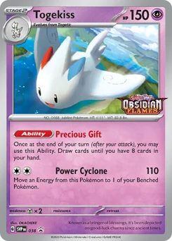 Togekiss Pokemon card from Scarlet & Violet Black Star Promos, card number 38
