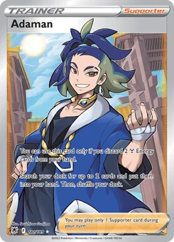 Adaman Pokemon card from Astral Radiance, card number 181