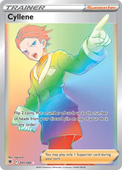Cyllene Pokemon card from Astral Radiance, card number 201