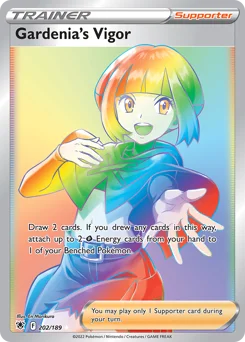 Gardenia's Vigor Pokemon card from Astral Radiance, card number 202