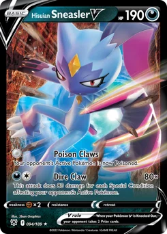 Hisuian Sneasler V Pokemon card from Astral Radiance, card number 94