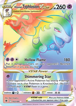 Hisuian Typhlosion VSTAR Pokemon card from Astral Radiance, card number 193