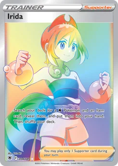 Irida Pokemon card from Astral Radiance, card number 204