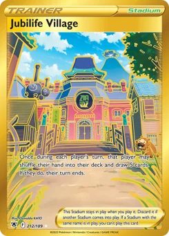 Jubilife Village Pokemon card from Astral Radiance, card number 212