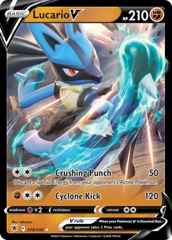 Lucario V Pokemon card from Astral Radiance, card number 78