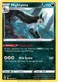 Mightyena Pokemon card from Astral Radiance, card number 96