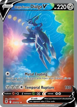 Origin Forme Dialga V Pokemon card from Astral Radiance, card number 177