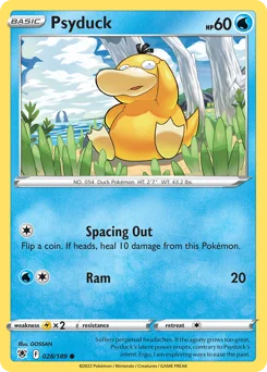 Psyduck Pokemon card from Astral Radiance, card number 28