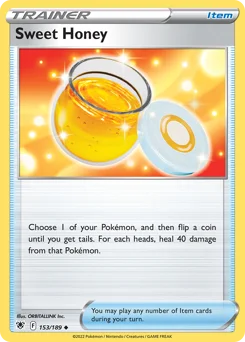 Sweet Honey Pokemon card from Astral Radiance, card number 153