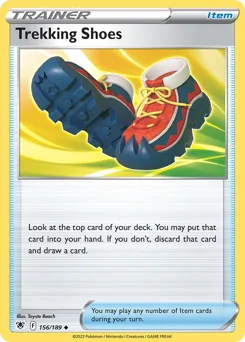 Trekking Shoes Pokemon card from Astral Radiance, card number 156