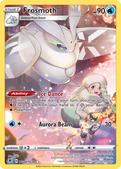 Frosmoth Pokemon card from Astral Radiance Trainer Gallery, card number TG04