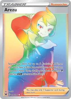 Arezu Pokemon card from Lost Origin, card number 204