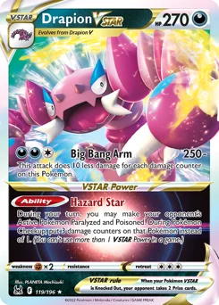 Drapion VSTAR Pokemon card from Lost Origin, card number 119