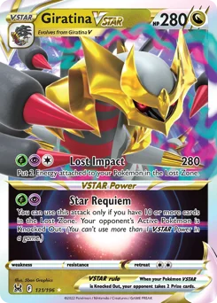 Giratina VSTAR Pokemon card from Lost Origin, card number 131