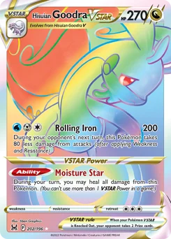 Hisuian Goodra VSTAR Pokemon card from Lost Origin, card number 202
