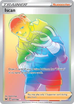 Iscan Pokemon card from Lost Origin, card number 207