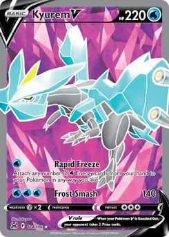 Kyurem V Pokemon card from Lost Origin, card number 174
