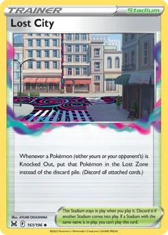 Lost City Pokemon card from Lost Origin, card number 161