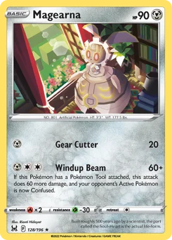 Magearna Pokemon card from Lost Origin, card number 128