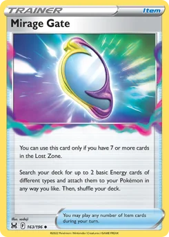 Mirage Gate Pokemon card from Lost Origin, card number 163