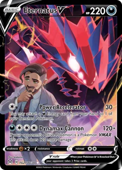Eternatus V Pokemon card from Lost Origin Trainer Gallery, card number TG21