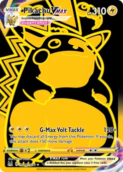 Pikachu VMAX Pokemon card from Lost Origin Trainer Gallery, card number TG29