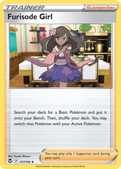Furisode Girl Pokemon card from Silver Tempest, card number 157