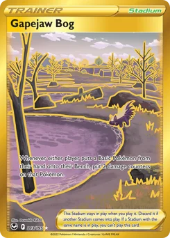 Gapejaw Bog Pokemon card from Silver Tempest, card number 213