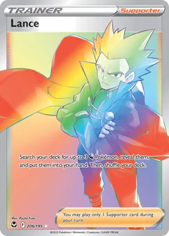 Lance Pokemon card from Silver Tempest, card number 206