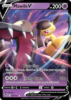 Mawile V Pokemon card from Silver Tempest, card number 70