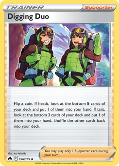 Digging Duo Pokemon card from Crown Zenith, card number 126